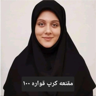 مقنعه کرپ مشکی بلک جت قواره 100 ایستایی عالی اداری مدرسه دانشگاه